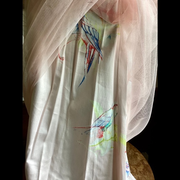 S Diana Vickers Star Amazing Pink Parrot Dress Sheer Top Art 2 Wear - Picture 9 of 16